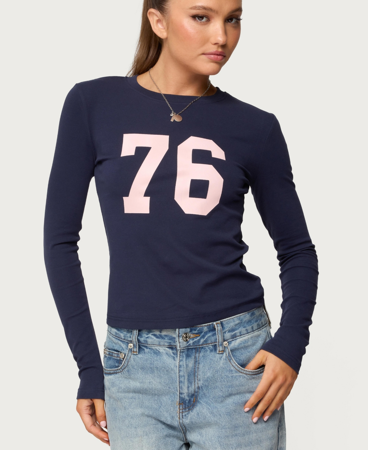 Edikted Womens 76 Long Sleeve T Shirt