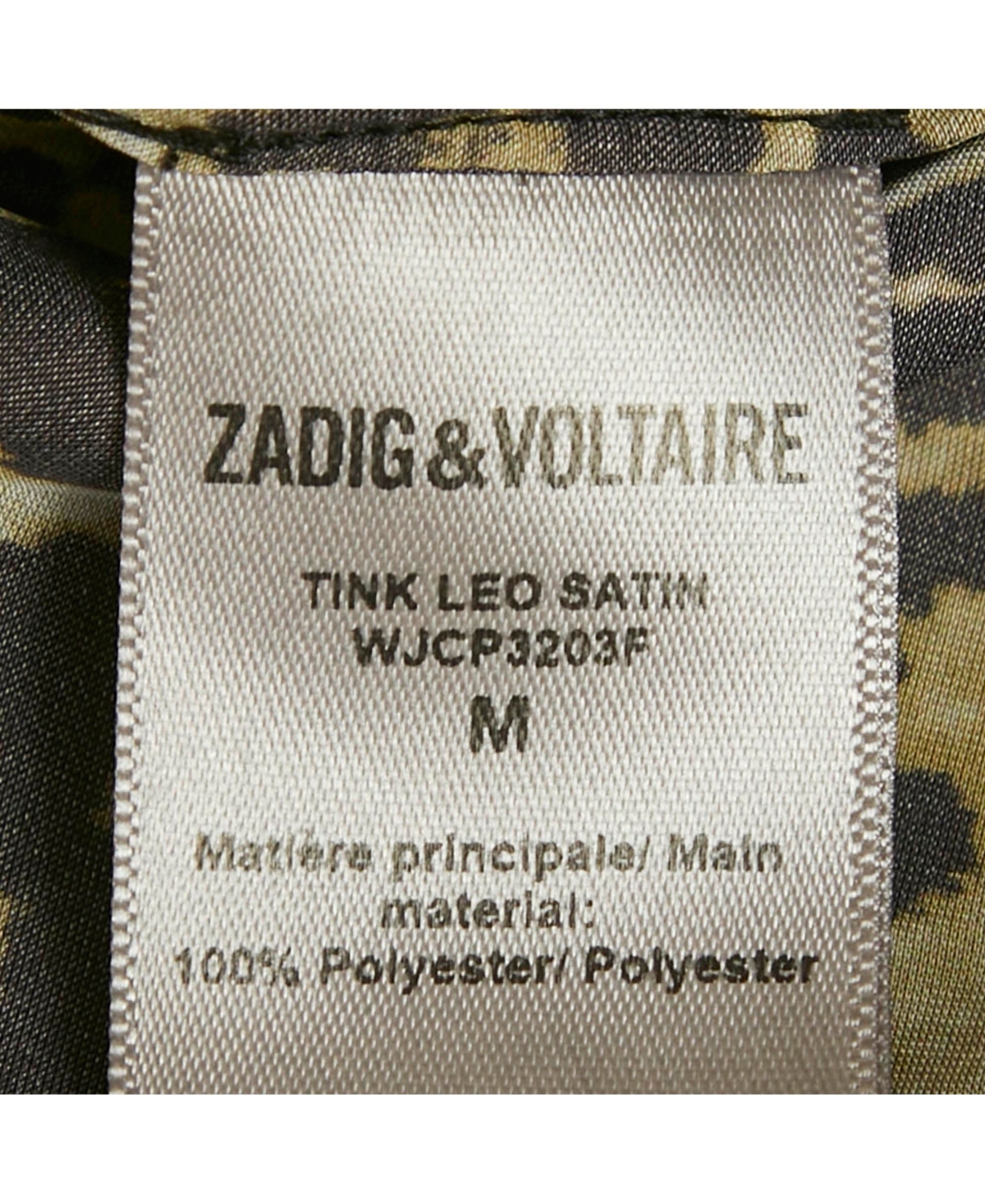 Pre-Owned Zadig & Voltaire Women's Brown Tink Leopard Print Satin Blouse