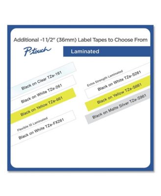 TZE661 1.4 in. x 26.2 ft. TZe Standard Adhesive Laminated Labeling Tape - Black on Yellow