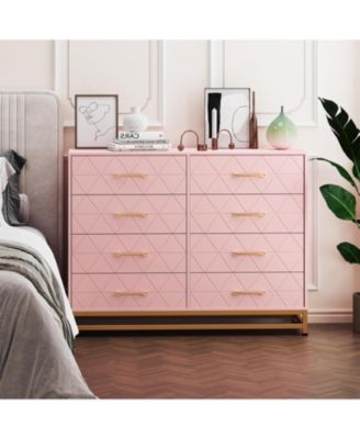 8-Drawer Dresser for Bedroom, Tall Chest with Soft-Close Glides, Metal Hardware, Anti-Tip Kit, Space-Saving Storage Organizer, 36.2" H