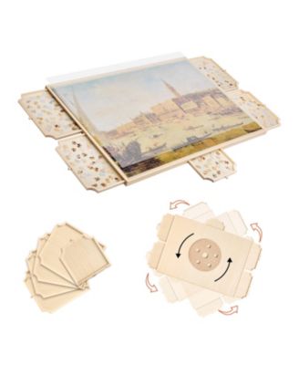 2000-Piece Rotating Puzzle Board 40"x29" with Drawers and Cover