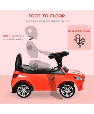 Ride on Sliding Car w/ Horn Music Working Lights Storage No Power