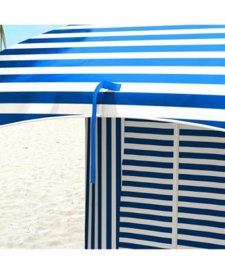 Beach Cabana Umbrella with Bag, Windows, Stripe