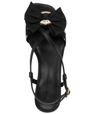 Suttyn Bow Polka-Dot Heeled Sandals