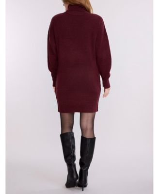 Maternity Motherhood Long Sleeve Turtleneck Sweater Tunic Dress - Motherhood