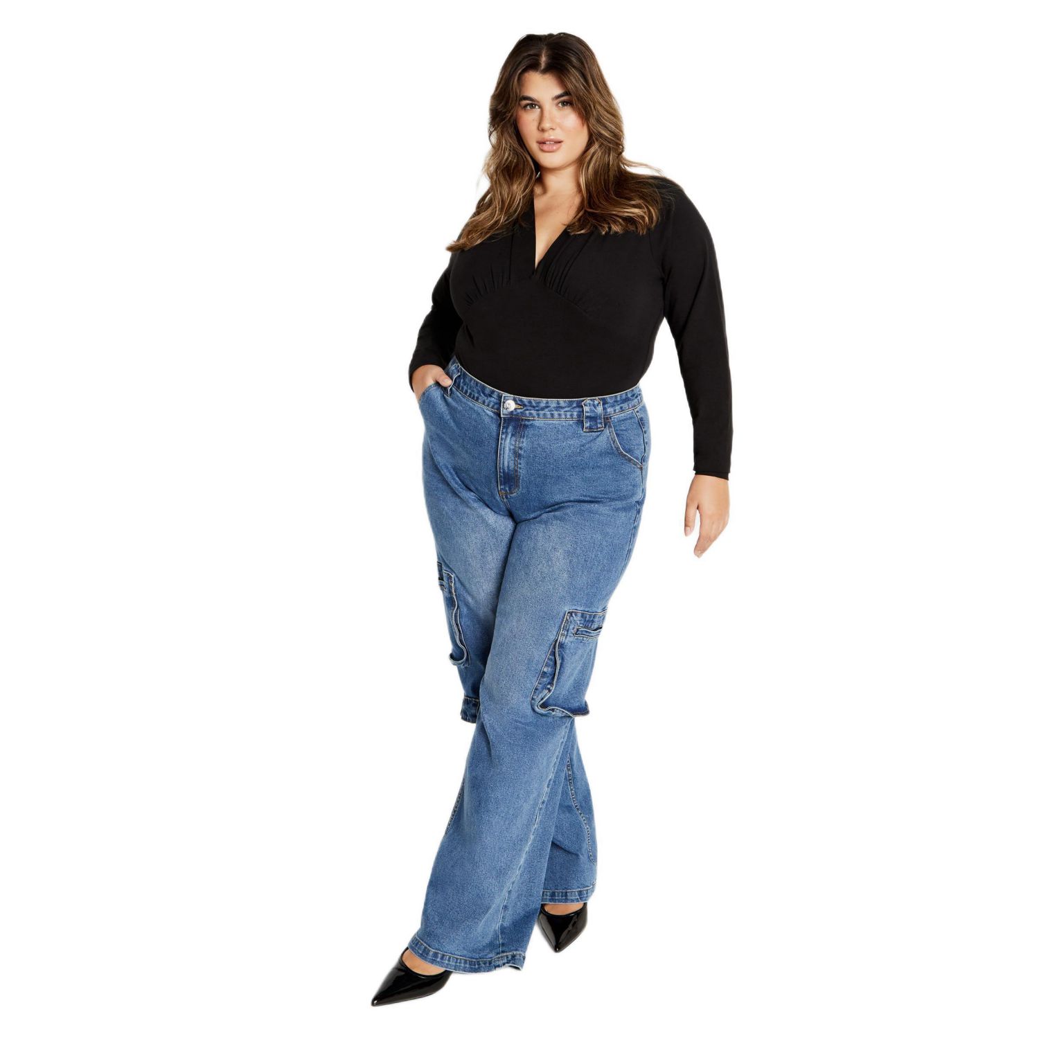 Plus Size Amelila Pleat Bodysuit