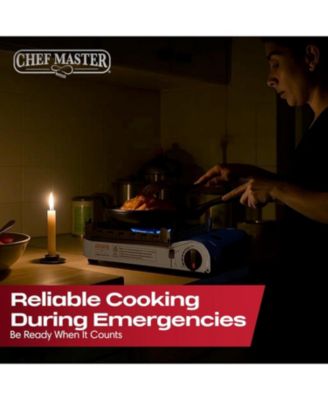 15,000 BTU Butane Portable Camp Stove and Ignition for Emergencies, Hiking,  Camping Essentials.