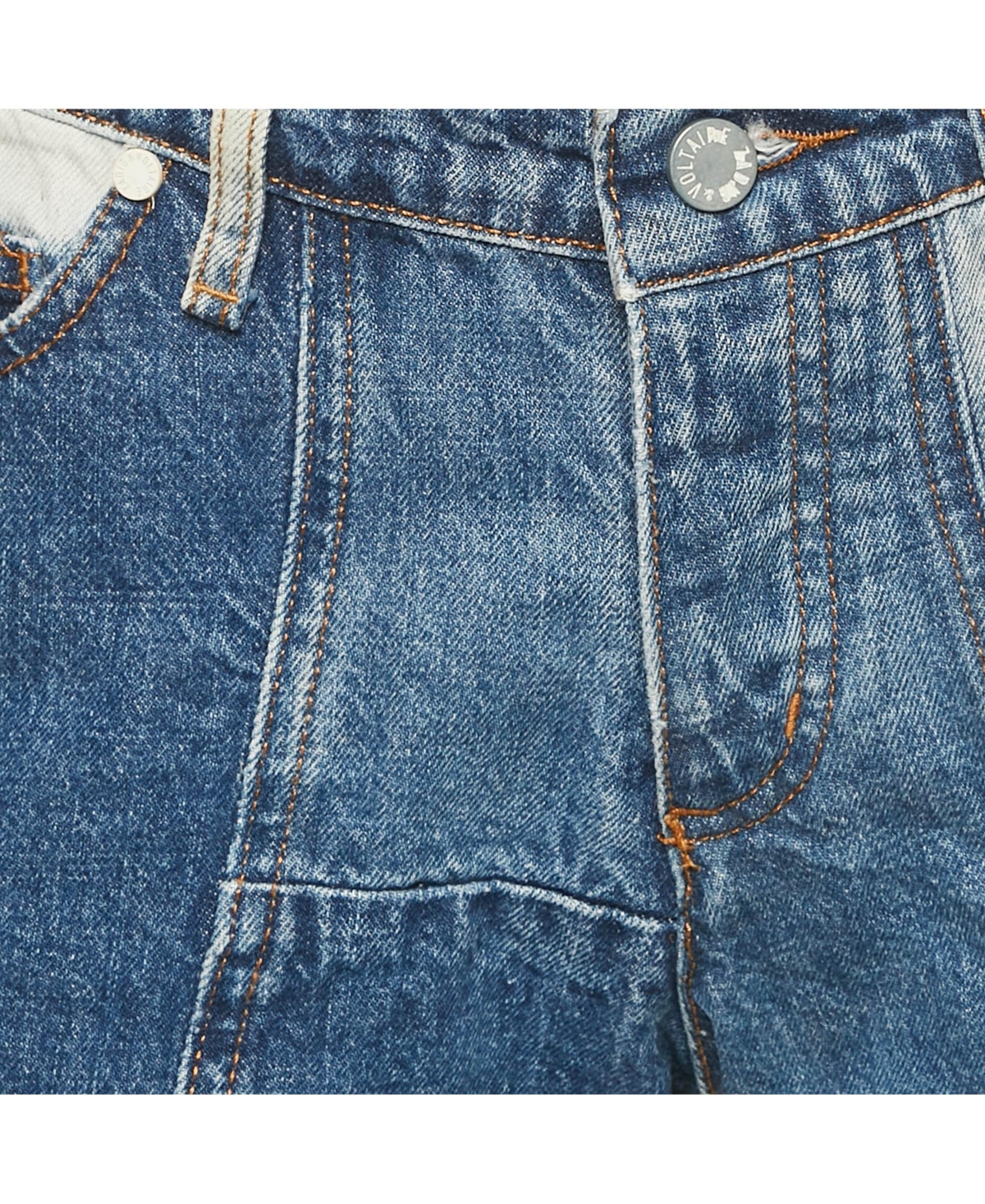 Pre-Owned Zadig & Voltaire Women's Deluxe Blue Patchwork Denim Boy Shorts