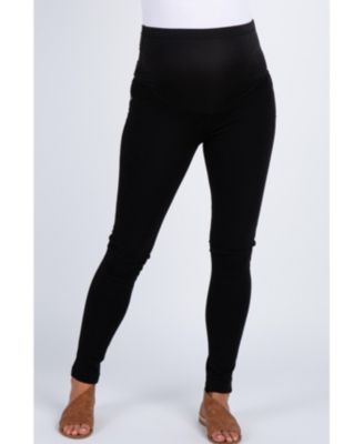 Maternity Black Solid Basic Jeggings