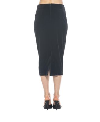 Women's Jayden Solid Velvet Midi Skirt