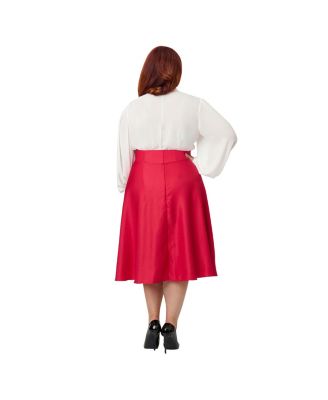Plus Size Retro Style High Waist Vivien Swing Skirt