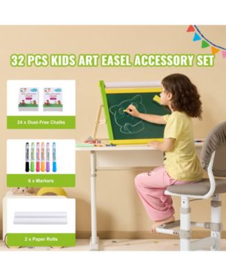 Kids Art Easel Accessory Set 32 PCS Painting Supplies