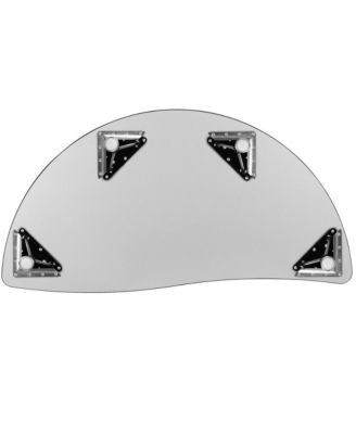 47.5" Half Circle Wave Flexible Collaborative Kids Adjustable Height Activity Table