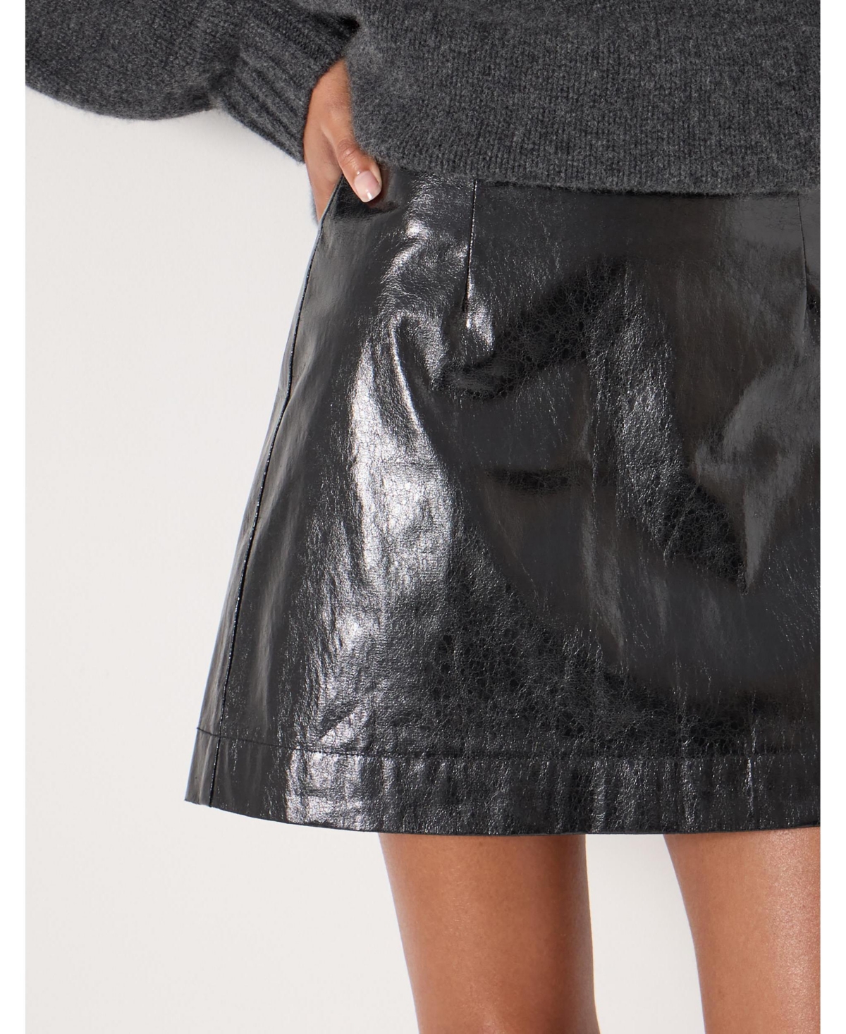 Hush Women's Crackle Patent Mini Skirt