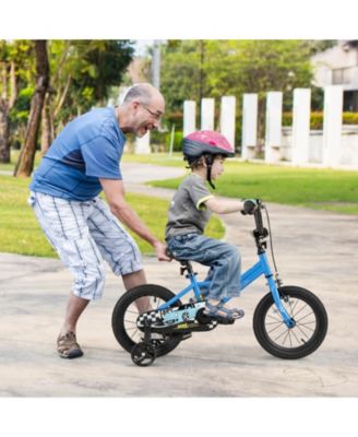 14-Inch Kids Bike with Removable Training Wheels for Ages 3–5 - Navy