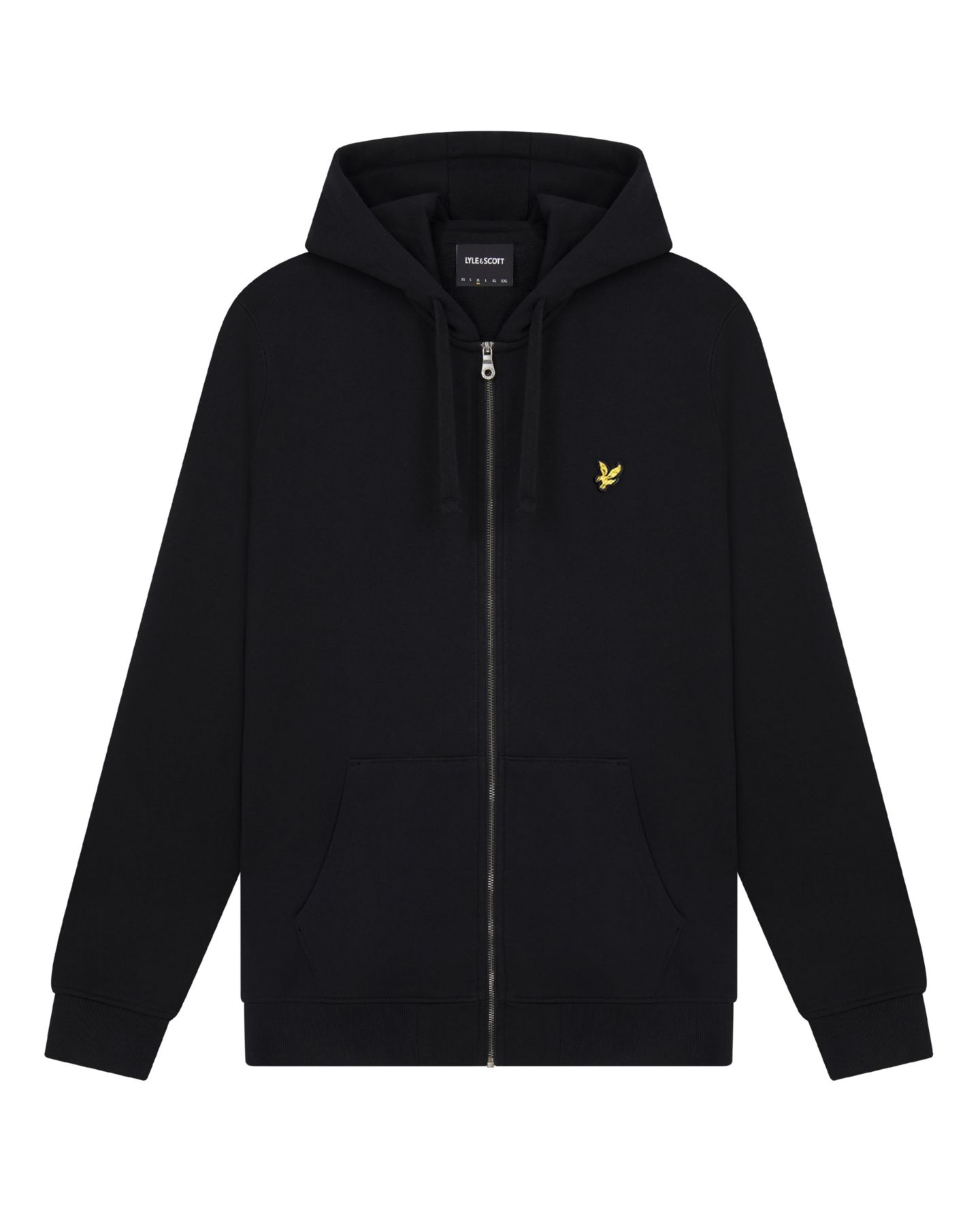 Мужское худи Lyle & Scott Zip Through, цвет: Угольно-чёрный — фото 4