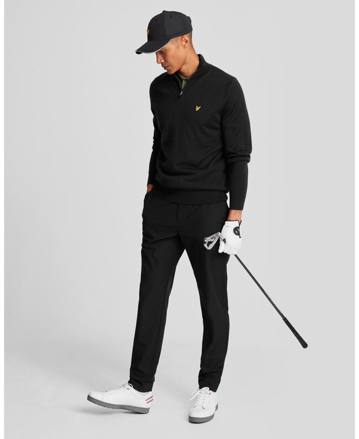 Lyle & Scott Men's Golf Quarter Zip Merino Sweater
