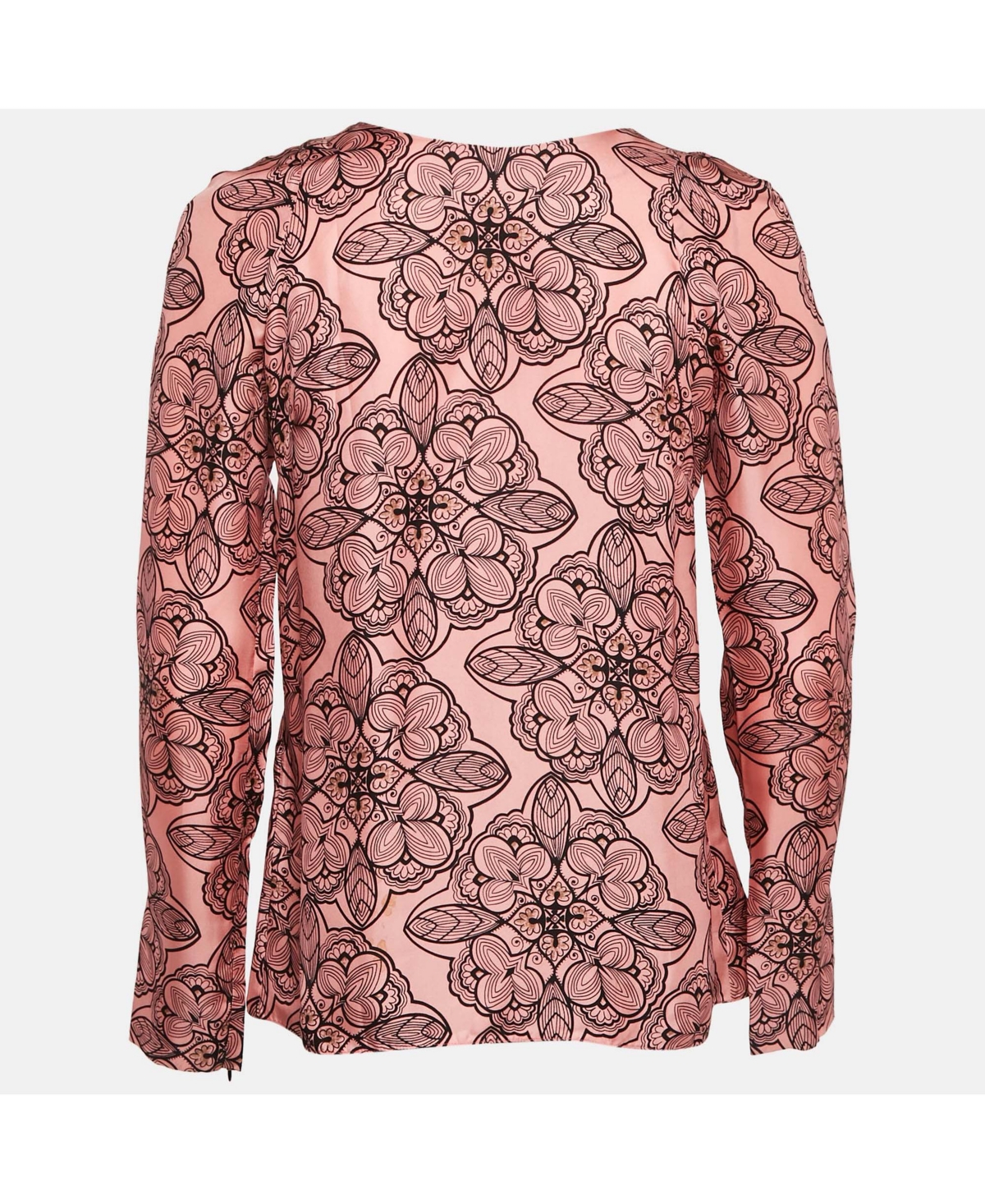 Pre-Owned Marni Women's Pink Printed Silk Full Sleeve Top