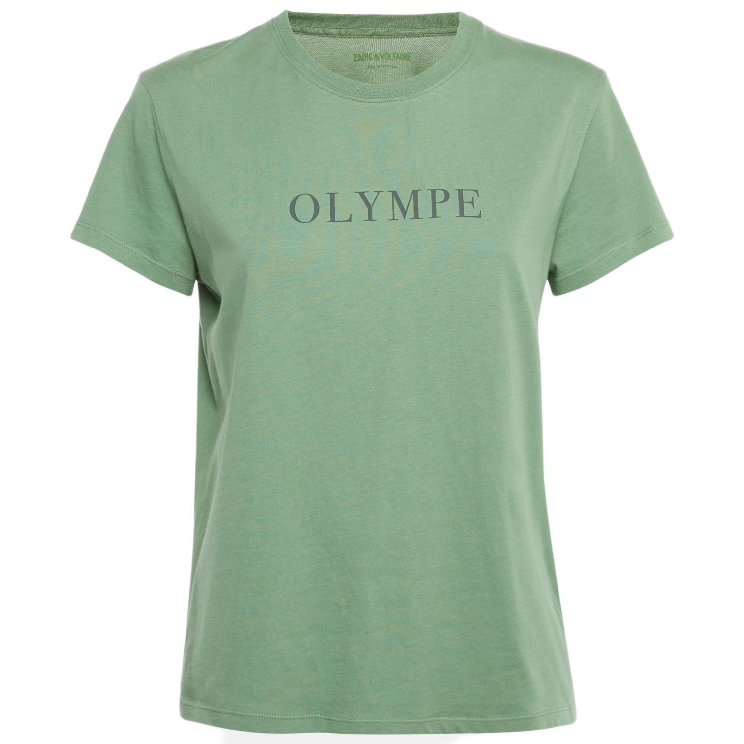Women's Green Printed Cotton Zoe Citation T-Shirt