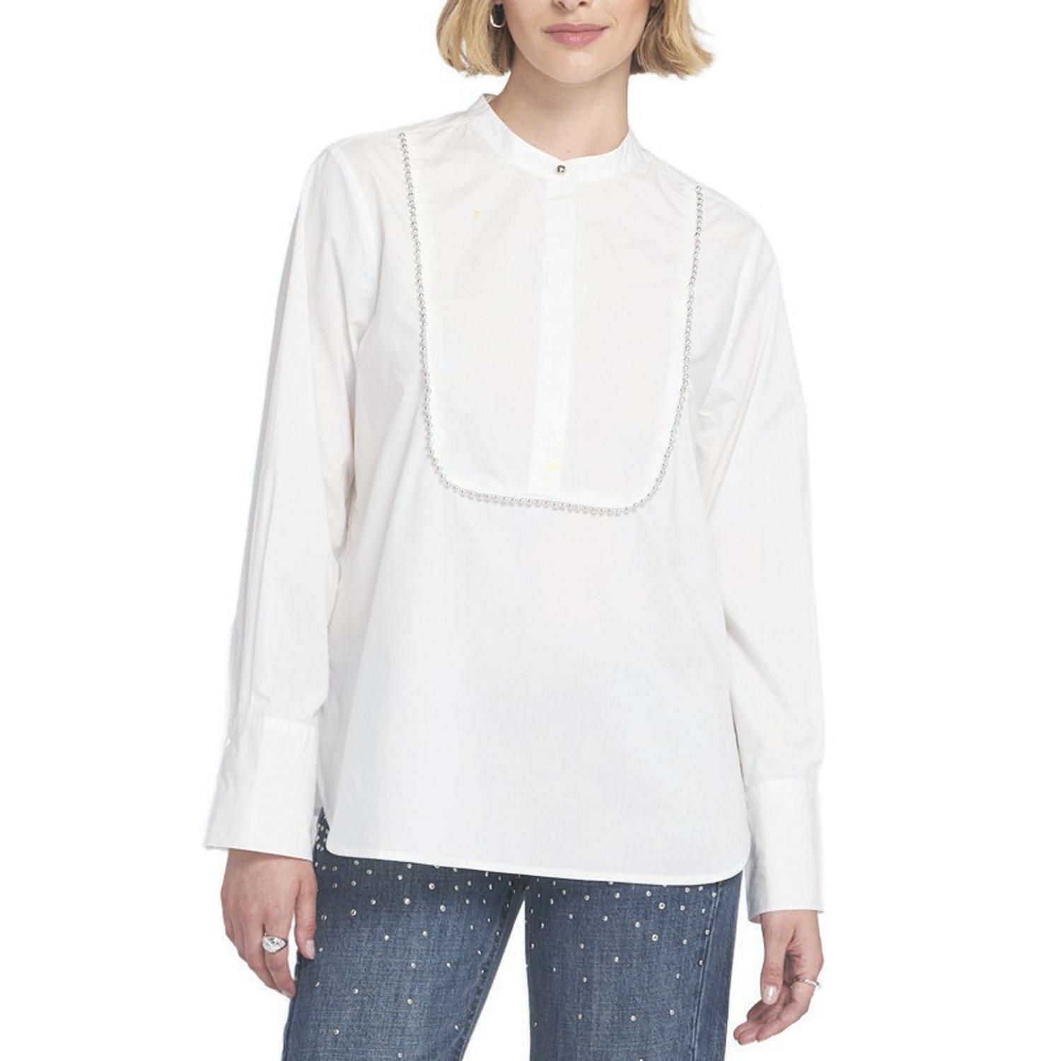 Women's Beaded Shirt Blouse Top