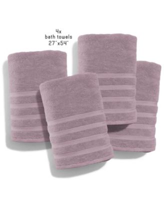 Luxury Soft & Absorbent 100% Ring Spun Cotton Bath Towels for Bathroom, Shower, Spa - 4 Piece Bath Towel Set