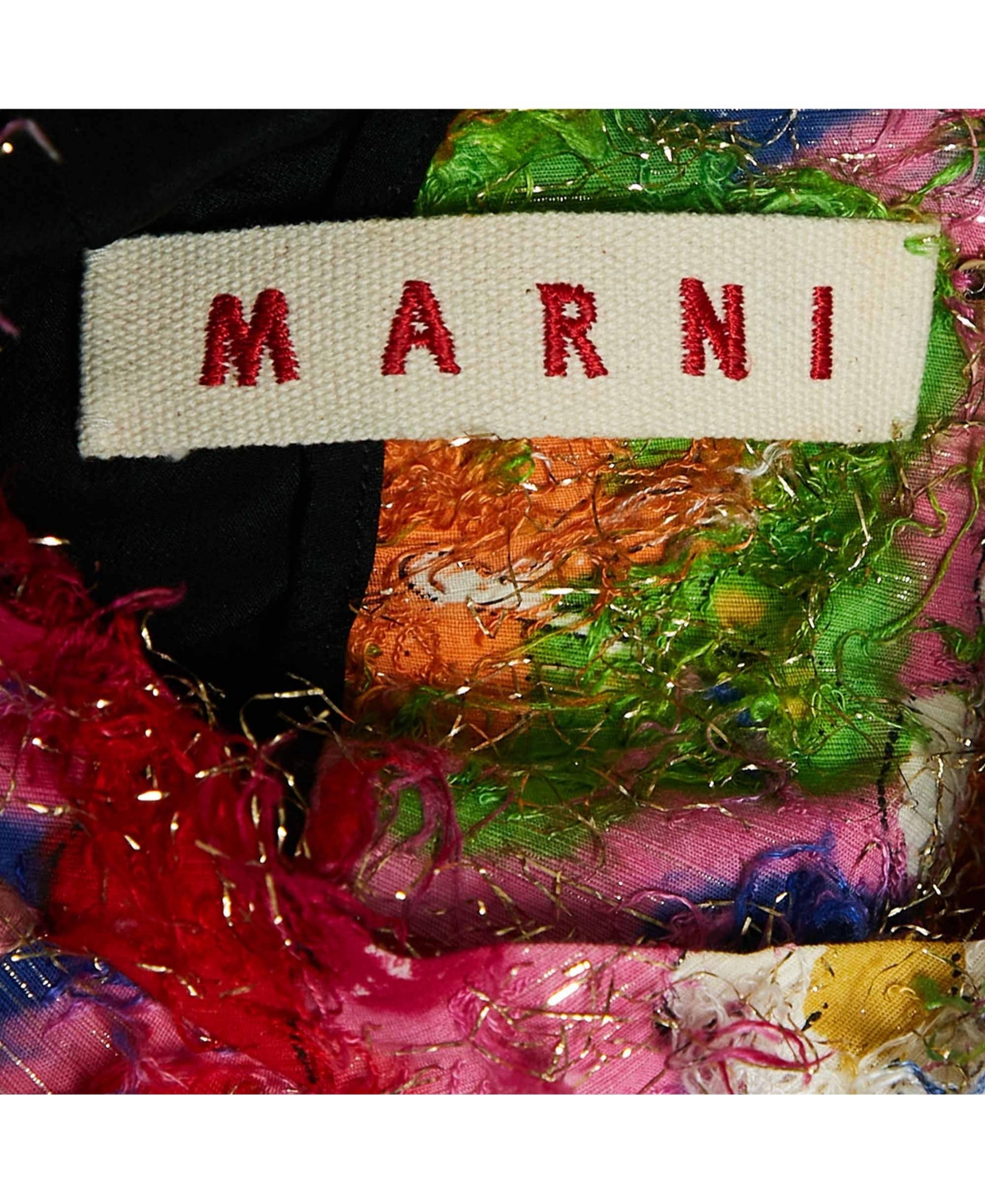 Pre-Owned Marni Women's Multicolor Floral Print Cotton Blend And Lurex Top