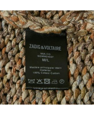 Women's Brown Cotton Rib Knit Mia Cardigan