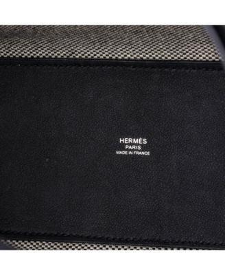 27 Cabas H en Biais Tote Canvas with Leather