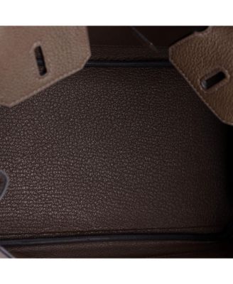 Pre-Owned HERMES Birkin 25 Handbag Brown Togo with Gold Hardware