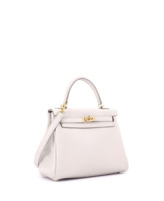 Kelly 25 Handbag Light Togo with Gold Hardware