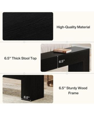 47" Farmhouse Wooden Bench – Perfect for entryway, dining room, hallway, or bedroom. Easy assembly