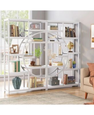 9-Tier Bookshelf, Freestanding Tall Bookshelves Display Shelf Storage Organizer with 9-Open Storage Shelf for Living Room, Bedroom
