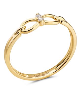 Infinity Ring in 14K Gold, Size 7, approx. 1.5 grams.