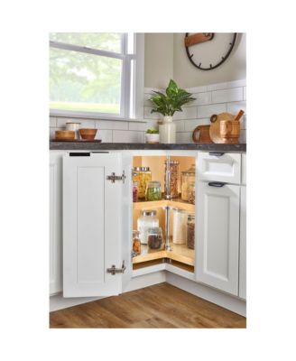 32" Lazy Susan Kidney-Shaped 2-Shelf Kitchen Cabinet, 4WLS472-32-52