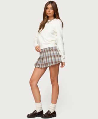 Women's Tracy Plaid Pleated Mini Skirt