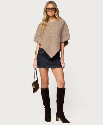 Women's Vickey Cable Knit Poncho