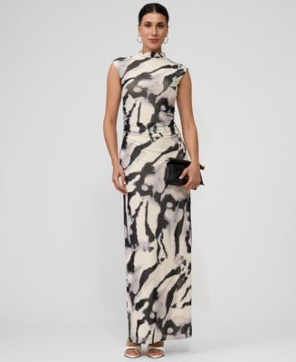 RACHEL Rachel Roy Women's Nina Mock-Neck Mesh Dress - Macy's