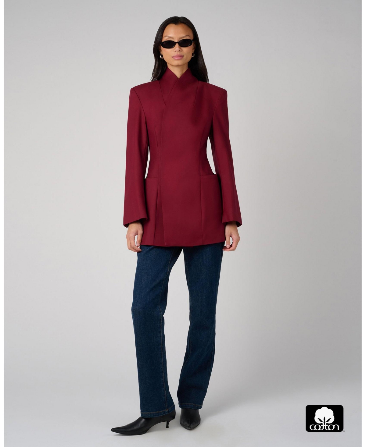 WeWoreWhat Women's Hour Glass Blazer Jacket