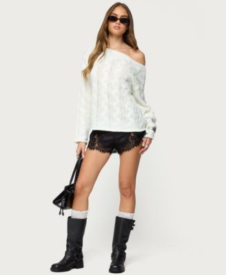 Women's Reisa Lacey Satin Effect Shorts