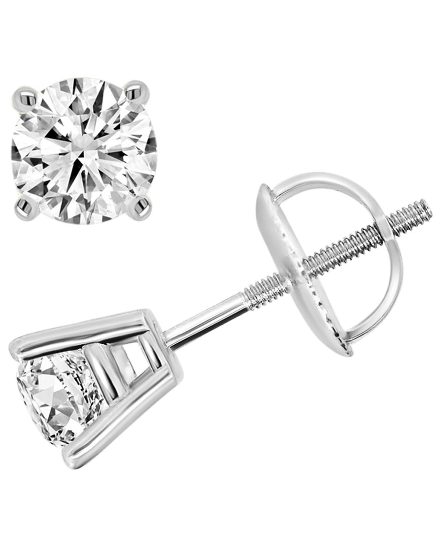 Diamond Stud Earrings (1 ct. t.w.) in 14k White Gold