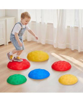 6-PC Turtle Balance Stepping Stones for Sensory Play, 220 lb Rated