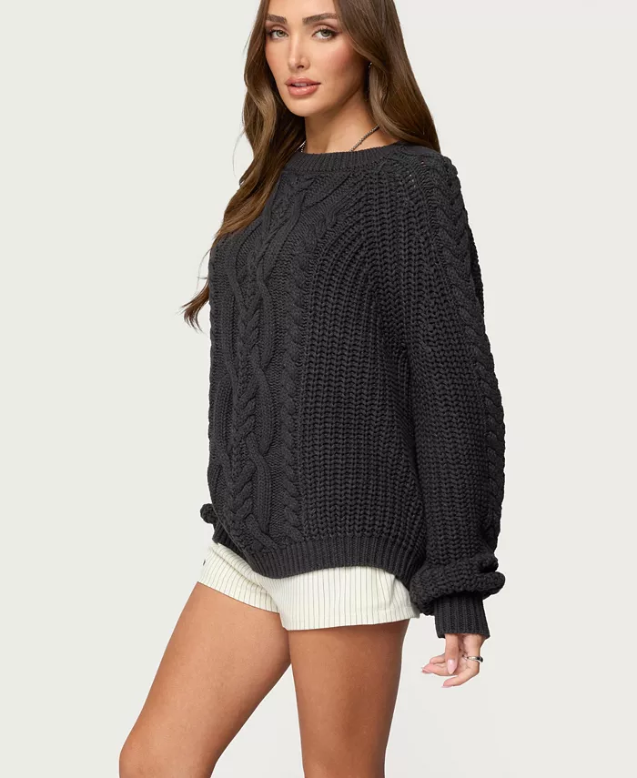 Women's Lira Chunky Cable Knit Sweater - thumbnail 4