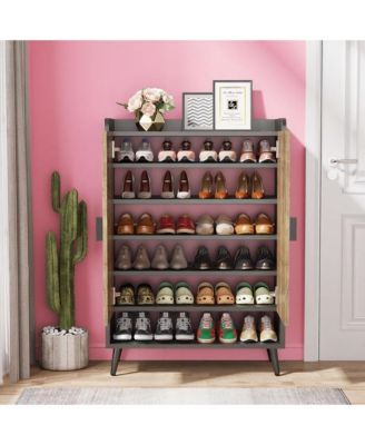 Shoe Storage Cabinet with Two Doors and Shelf