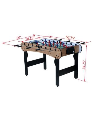 5Ft 4 Pc MDF Steel Rods Foldable Foosball Soccer Table Game