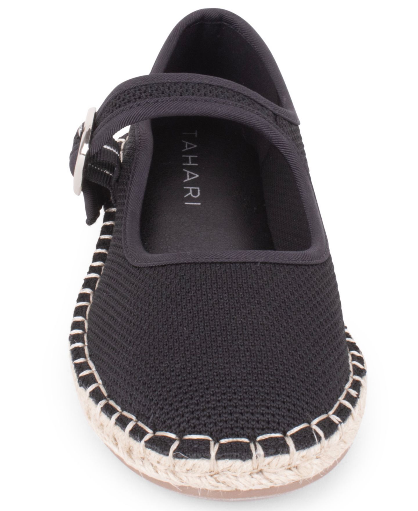 Женские балетки Tahari Willow Mary Jane Espadrille Flats, цвет: Чёрный — фото 6