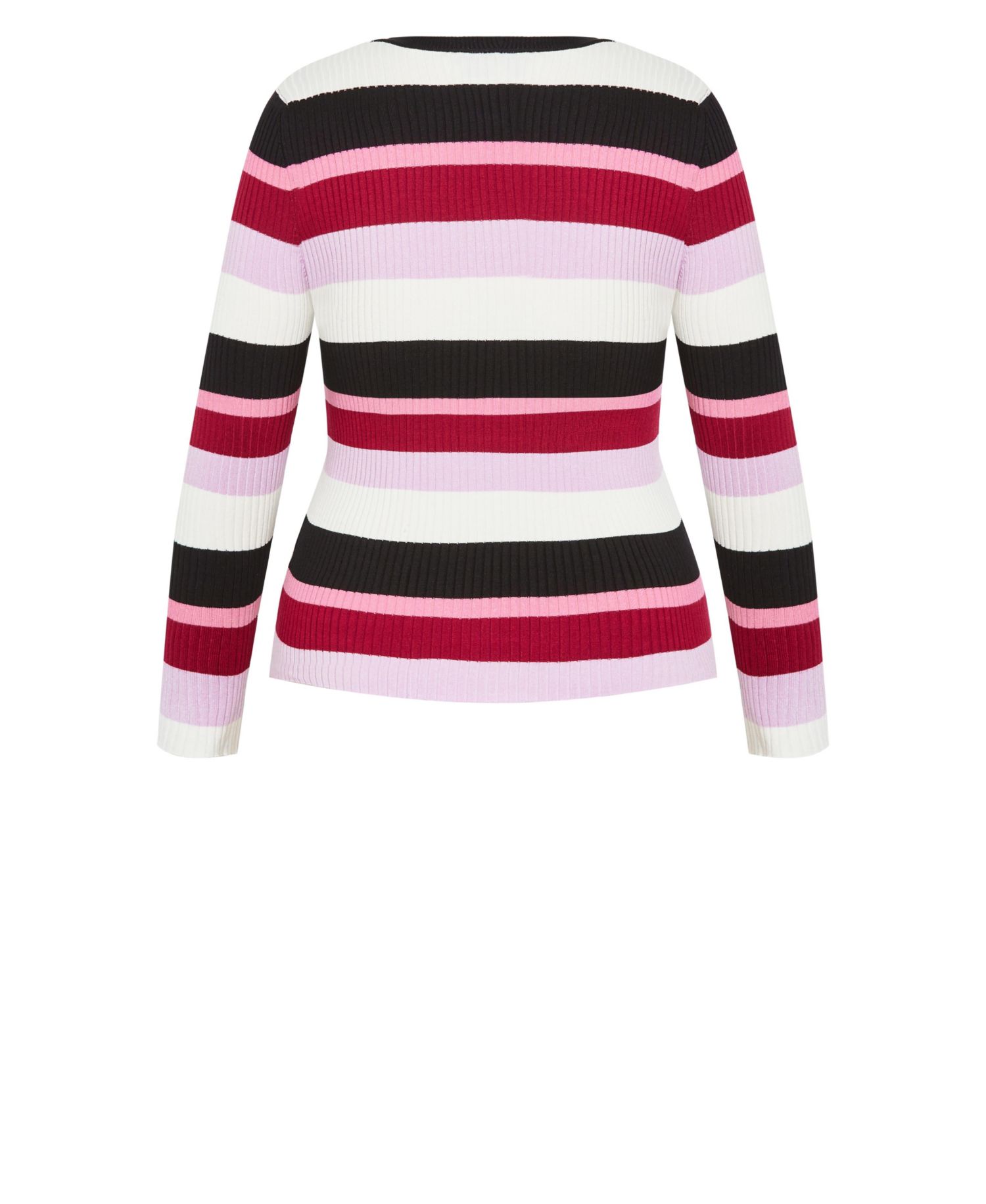 Plus Size 70's Stripe Sweater