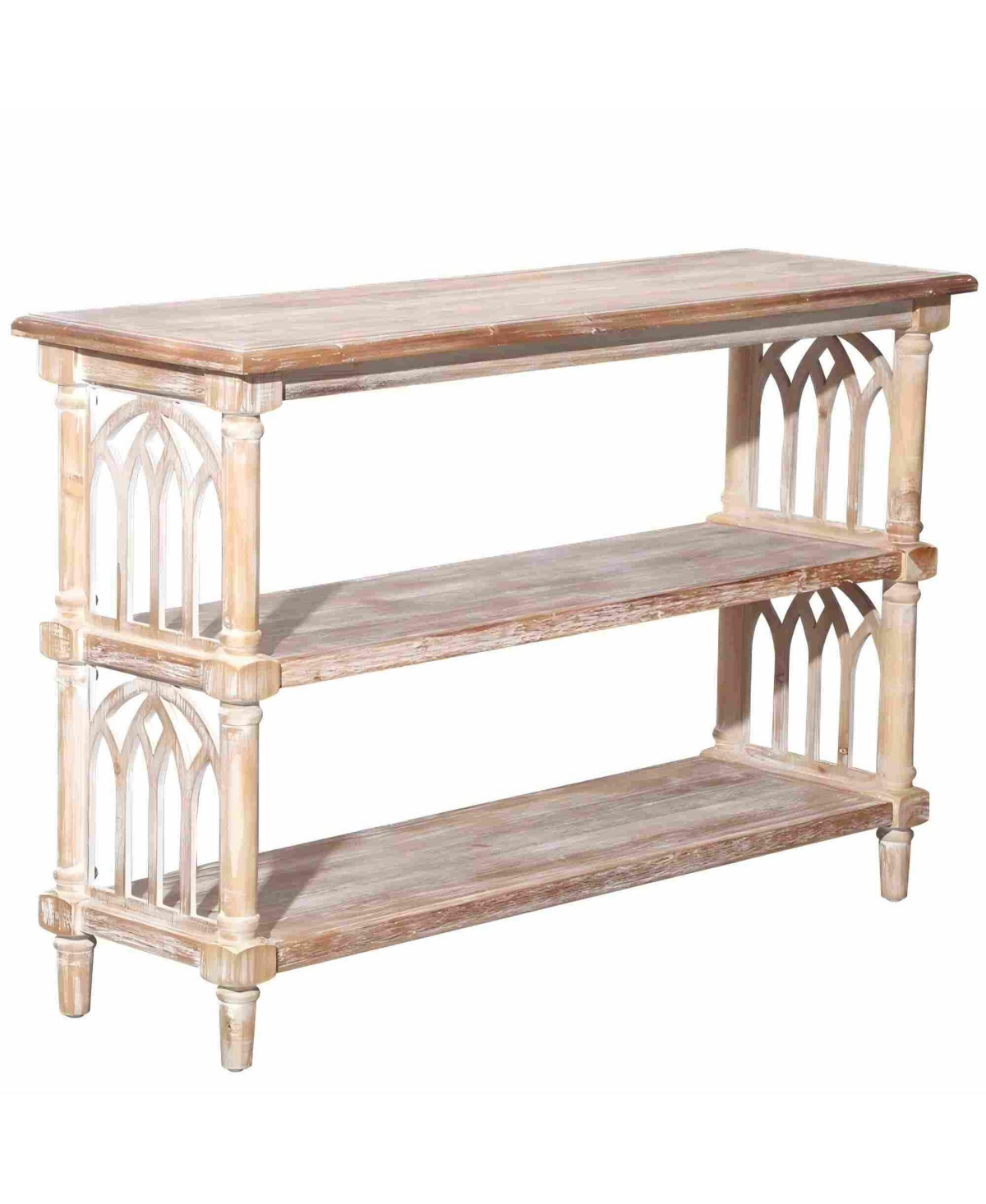 Console Table with Arched Cut-Outs, 47.24" Mdf and Fir Entryway Table for Living Spaces