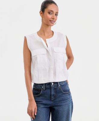 Women's Sleeveless Utility Blouse, Macy's Exclusive