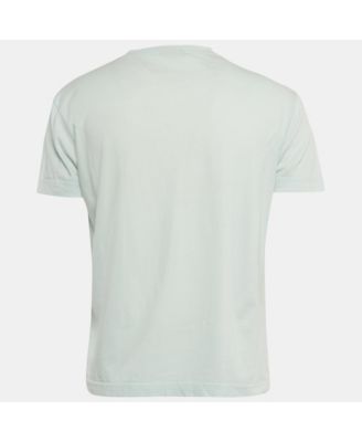 Men's Blue Logo Embroidered Jersey T-Shirt