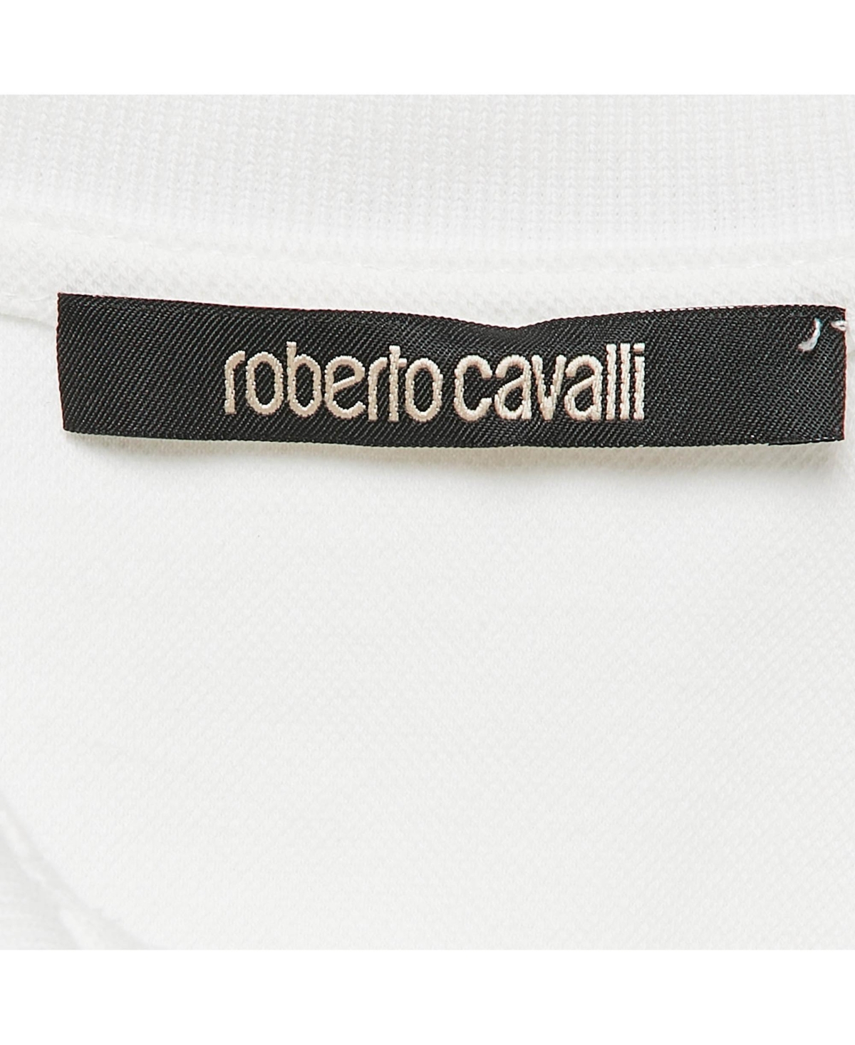 Pre-Owned Roberto Cavalli Men's Cotton Pique Polo T-Shirt